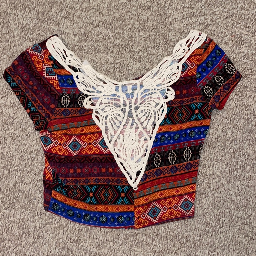 Patterned Wet Seal crop top